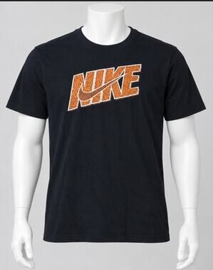 Nike The Nike Tee XL Black Leopard Print Swoosh Logo Graphic T Shirt Pre Owned
